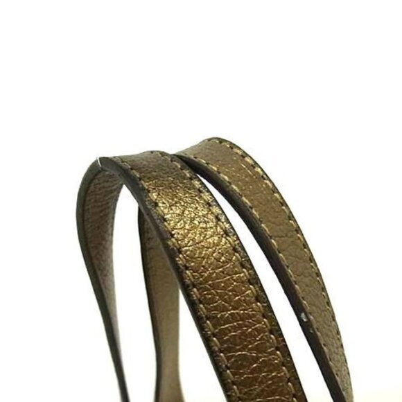 Anya Hindmarch -RARE- WHAM Brown Canvas & Metallic Bronze Leather Tote Bag VGUC - Picture 8 of 12